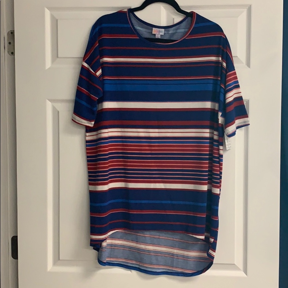 LuLaRoe Irma L NWT Red, white and blue